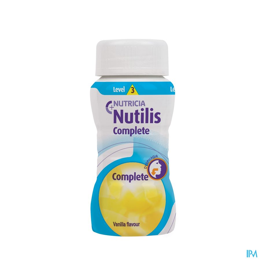 Nutilis Complete Level 3 Arôme Vanille Complément Nutritionnel Oral Dénutrition Bouteilles 4x125ml