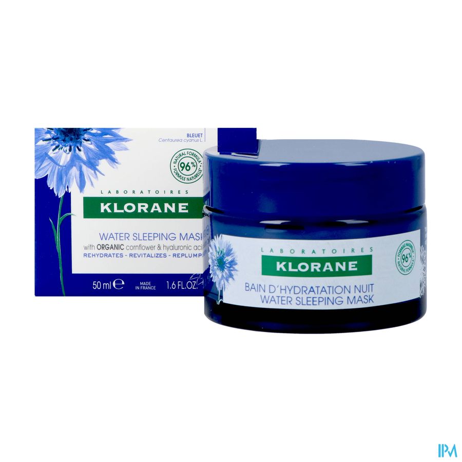 Klorane - Bain d’Hydratation Nuit au Bleuet BIO et acide hyaluronique - Visage et yeux