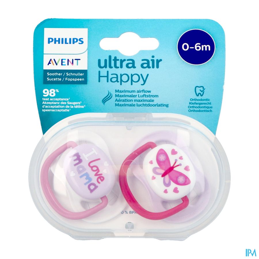 Philips Avent Sucette 0m+ Happy Girl