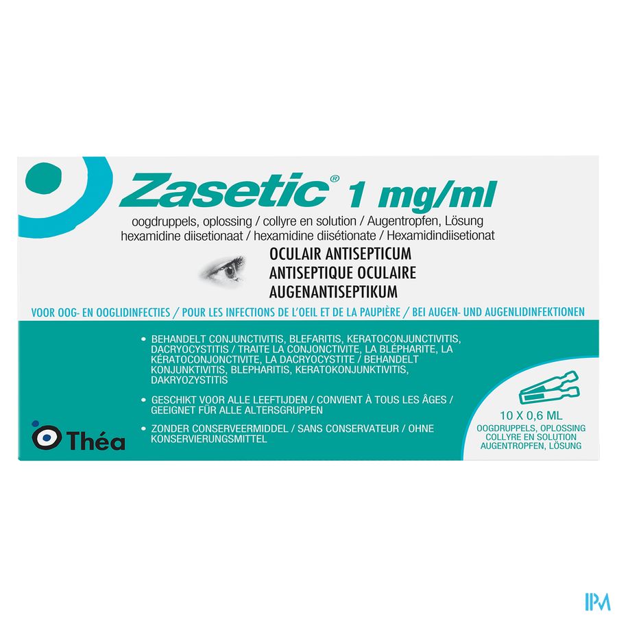 Zasetic 1mg/ml Sol Ud Gutt Oculaires 10x0,6ml