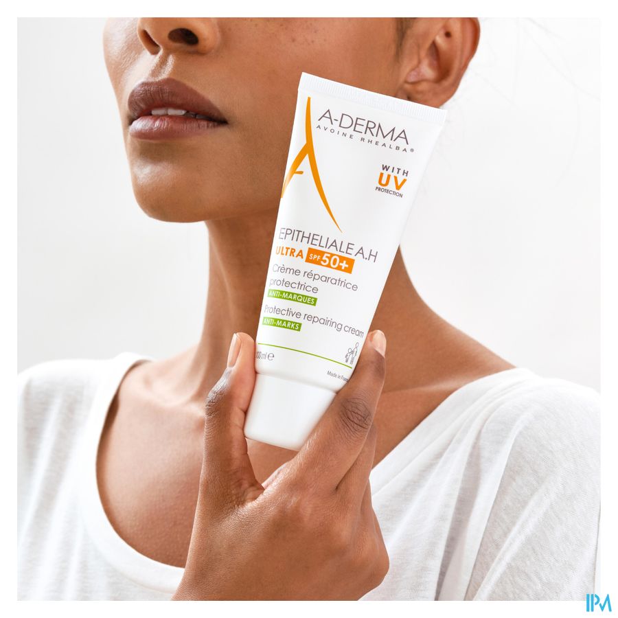 A-DERMA - EPITHELIALE A.H ULTRA SPF50+ CREME REPARATRICE ET PROTECTRICE ANTI-MARQUES - Peaux fragilisées, anti-marques cicatricielles et pigmentaires, post-acte dermatologique ou esthétique superficiel 100ml