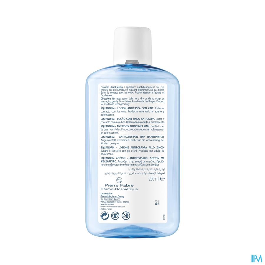 Ducray - Lotion au Zinc Antipelliculaire - Soin antipelliculaire - Squanorm