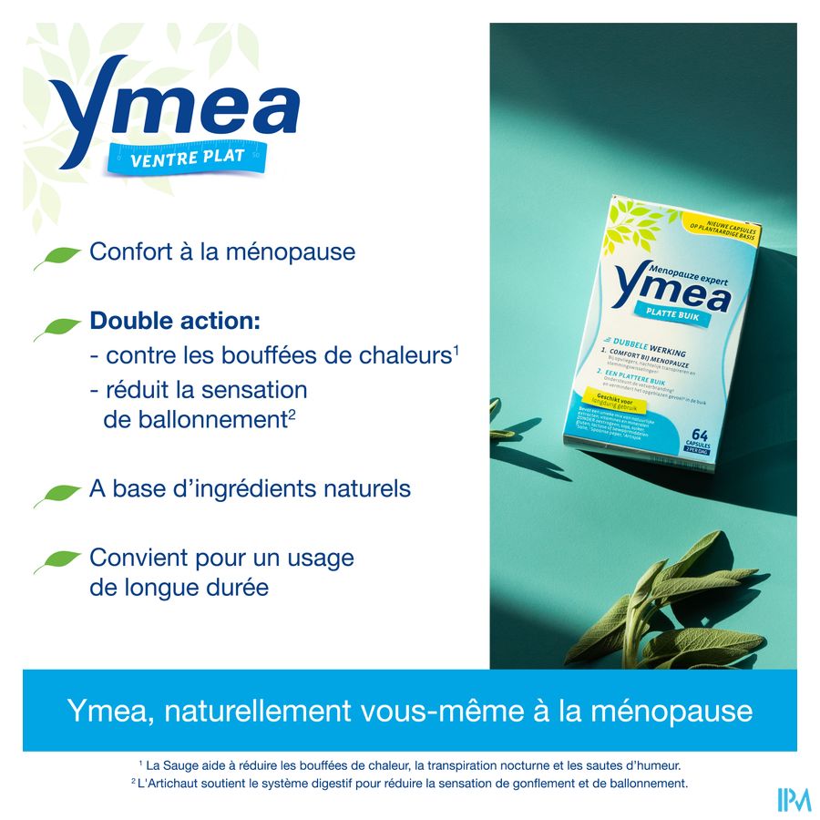 Ymea® Ventre Plat 64 P. - Ménopause - Contre Bouffées De Chaleur & Ballonnements