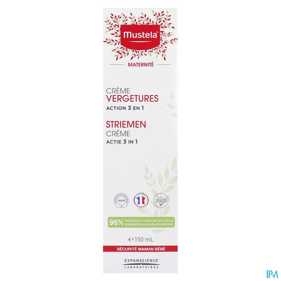 Mustela maternité crème vergetures avec parfum 150 ml