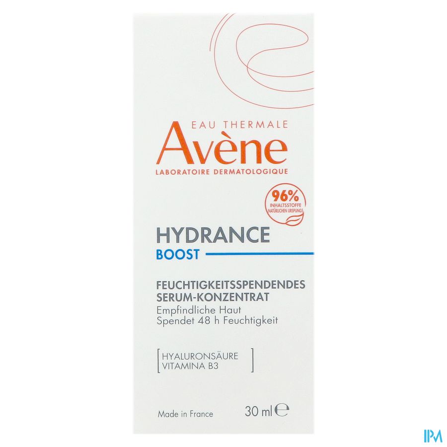 Eau Thermale Avène HYDRANCE Boost Sérum Concentré Hydratant  - Visage, Cou, décolleté