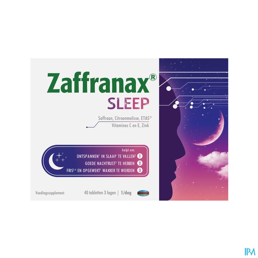 Zaffranax® Sleep 40 Comprimés - Sommeil, Fatigue, Moments De Stress