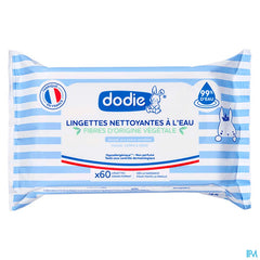 Dodie Lingettes Nettoyant.dermo-apaisantes 3en1 60