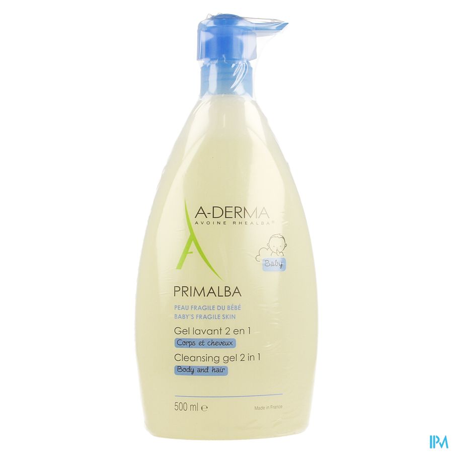 A-DERMA - PRIMALBA GEL LAVANT 2 EN 1 BEBE CORPS ET CHEVEUX - Peaux fragiles du bébé