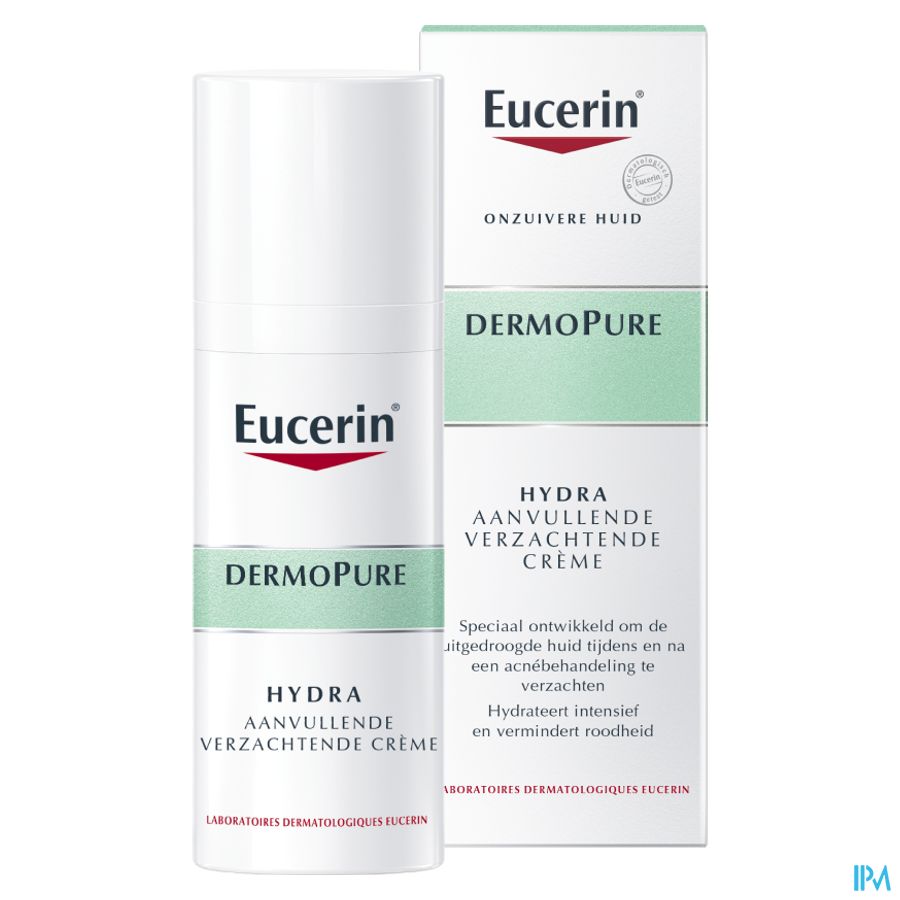 DermoPure HYDRA Crème Compensatrice Apaisante Acné Peau à Imperfections avec pompe 50ml