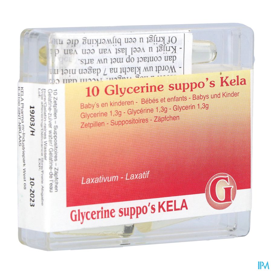 Glycerine Kela Pharma Bébés enfants Laxatifs  suppositoires