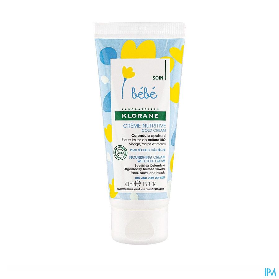 Klorane - Crème nutritive au Cold Cream et Calendula - Bébé - Peau sèche et très sèche