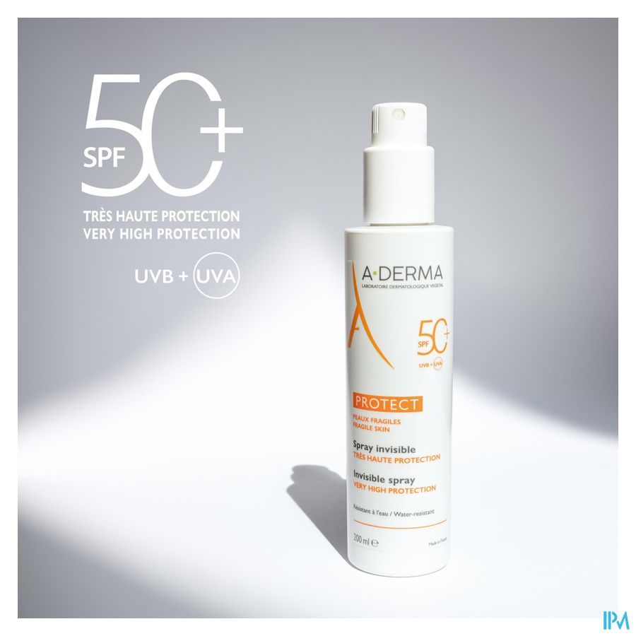 A-DERMA Spray solaire invisible SPF50+ PROTECT