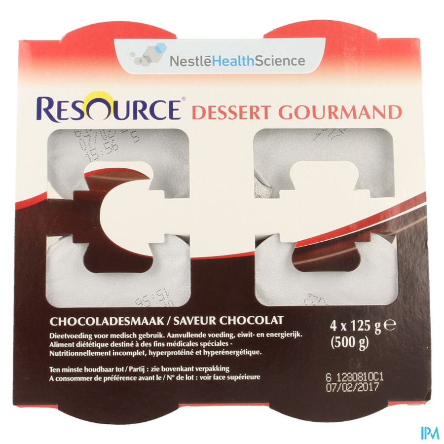 Resource Dessert Gourmand Chocolat 4x125g 12311109