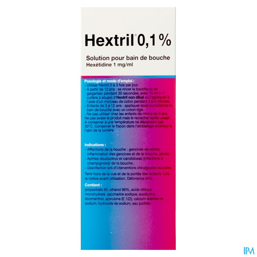 Hextril 0,1% Sol Bain Bouche 400ml