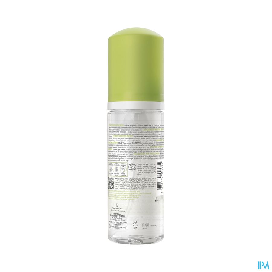 A-DERMA Mousse nettoyante dermatologique hydra-protectrice BIOLOGY