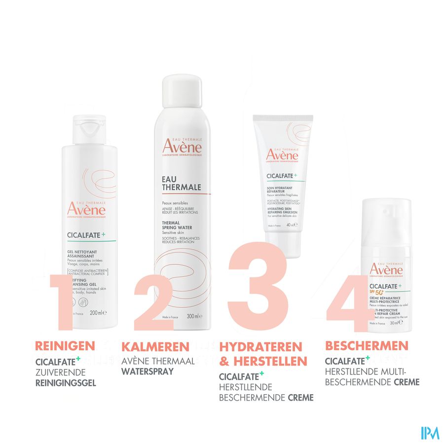 Eau Thermale Avène CICALFATE+ Soin Hydratant Réparateur post-acte, post-tatouage - Peaux sensibles fragilisées