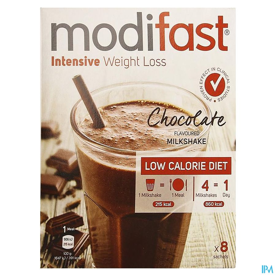 Modifast Intensive Choco Flavoured Milkshake 8x55g