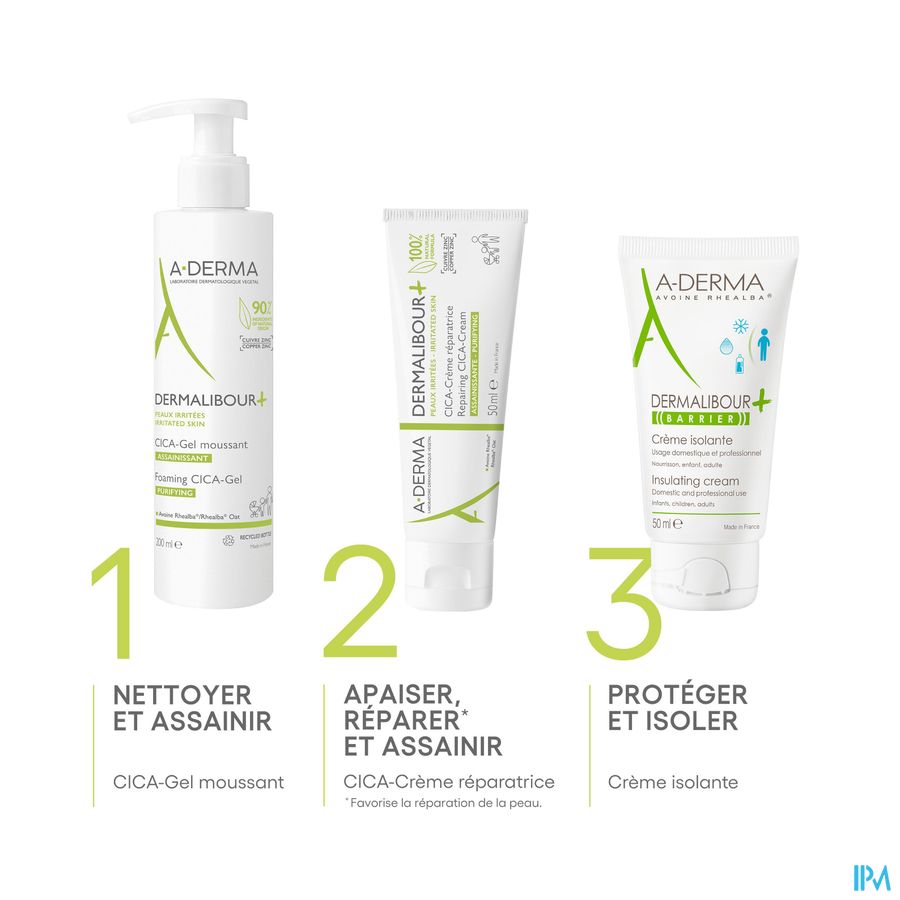 A-Derma Dermalibour+ Cica Crème Réparatrice assainissante Peau irritée cicatrices 100ml