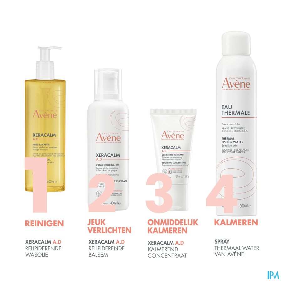 Avène XeraCalm A.D Huile lavante relipidante Peaux Très Sèches Eczéma Atopique 400ml