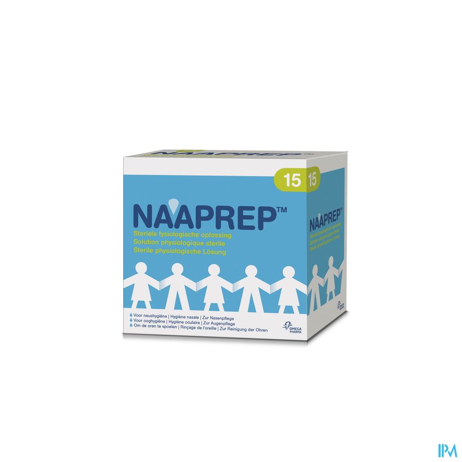Naaprep™ Amp. 15X5ml Eau Physiologique Nez,Yeux,Oreilles Pour Bébés/Enfants
