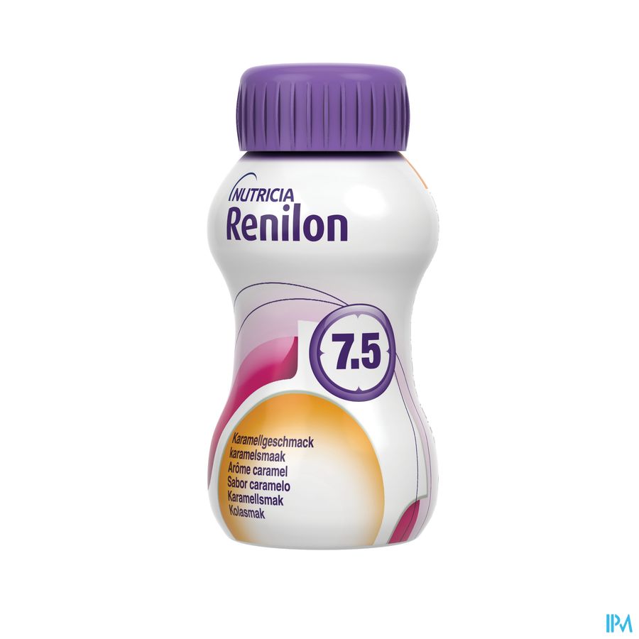 Renilon 7.5 Arôme Caramel Complément Nutritionnel Dénutrition Bouteilles 4x125ml