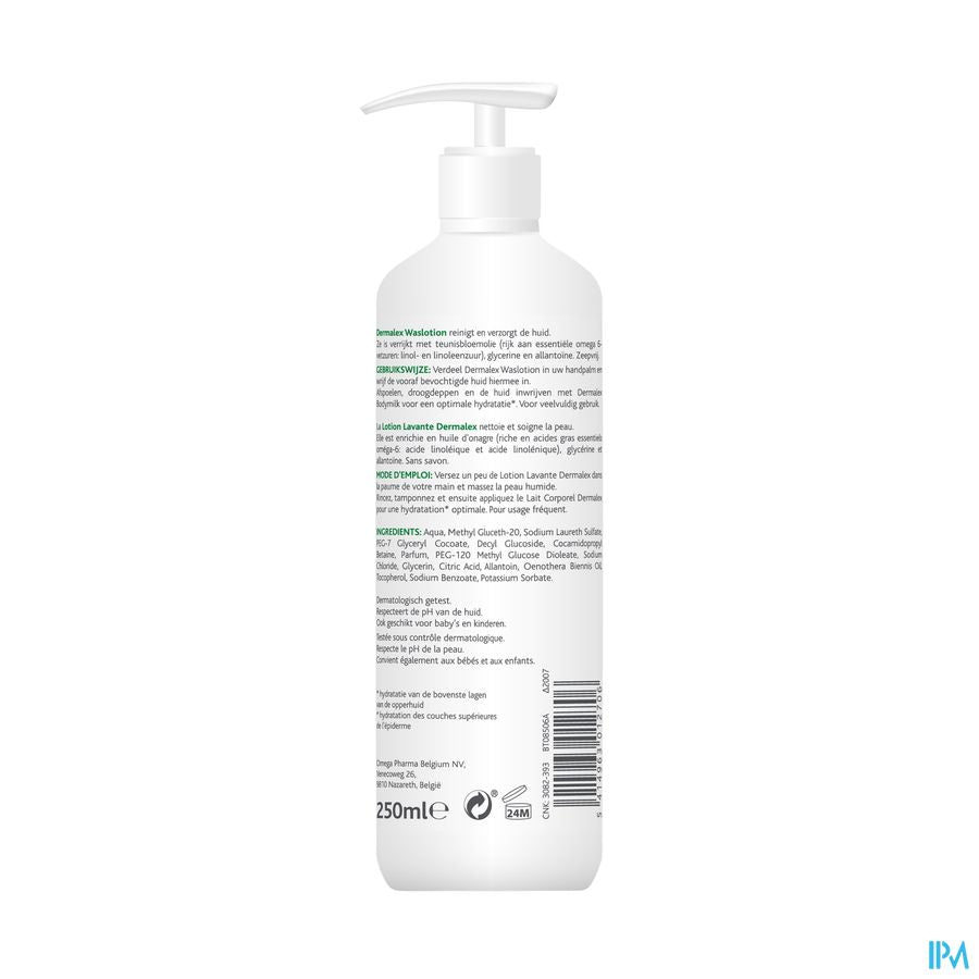 Dermalex® Lotion Lavante Hydratante - Peau Seche Et Sensible - 250ml