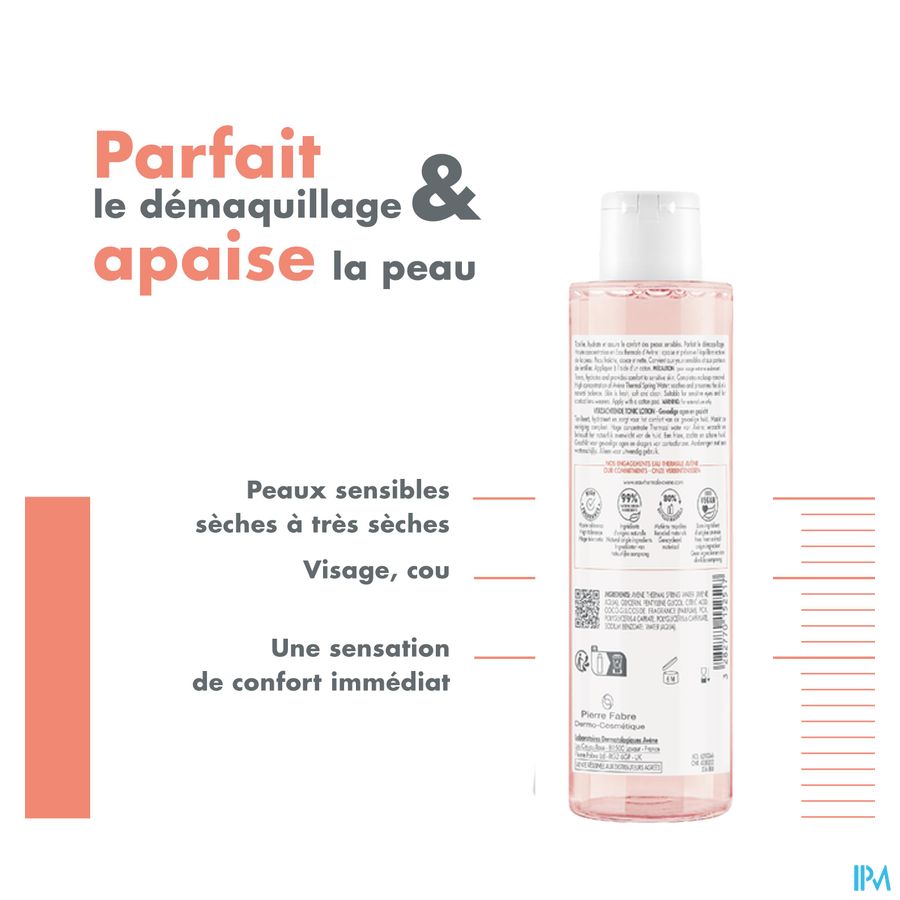 Eau Thermale Avène - Lotion tonique apaisante visage et yeux sensibles