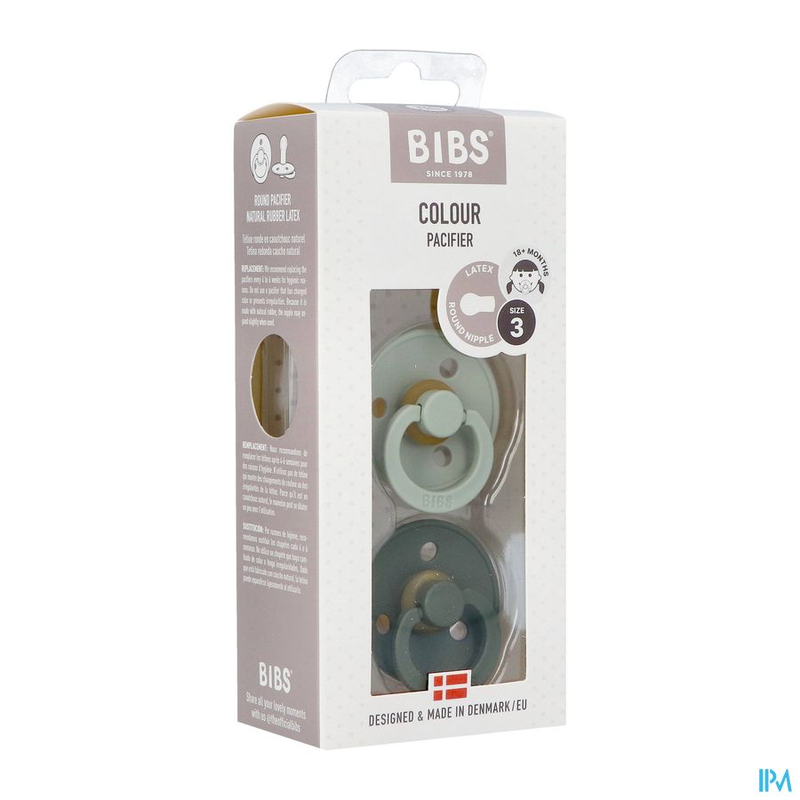 Bibs 3 Sucette Duo Sage Hunter Green