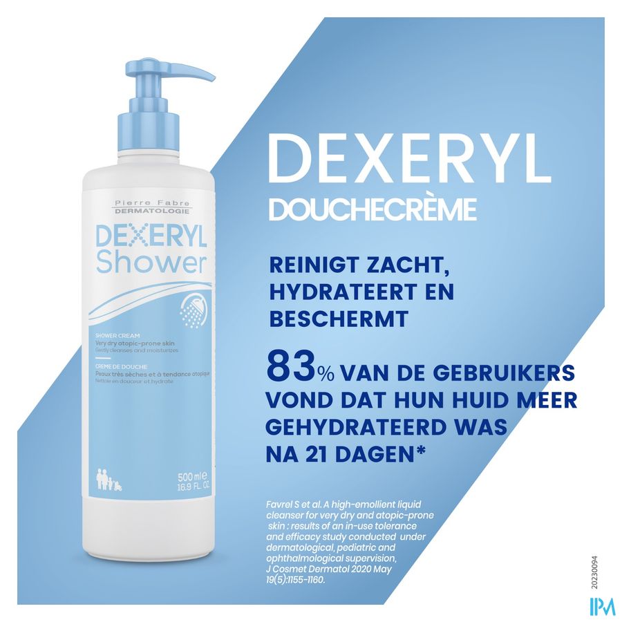 DEXERYL SHOWER Crème de douche 500 ML Hygiène peau sèche et à tendance atopique