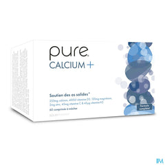 Pure Calcium + Synergistes de Calcium 60 comprimés à mâcher formule pour les os