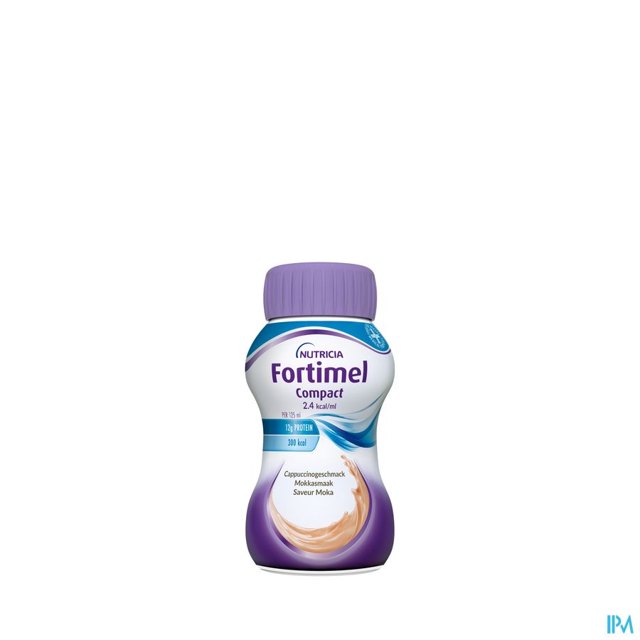 Fortimel Compact 2.4kcal Arôme Moccha Complément Nutritionnel Dénutrition Bouteilles 4x125ml