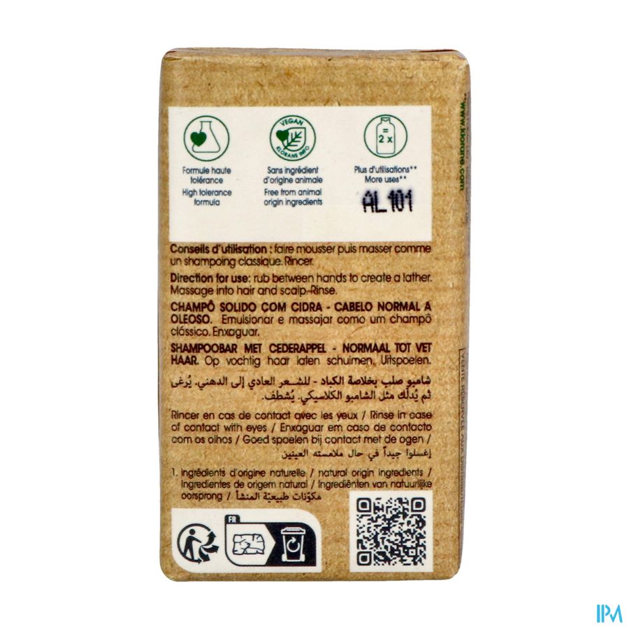 Klorane — Shampoing Solide au Cédrat — Cheveux normaux à gras