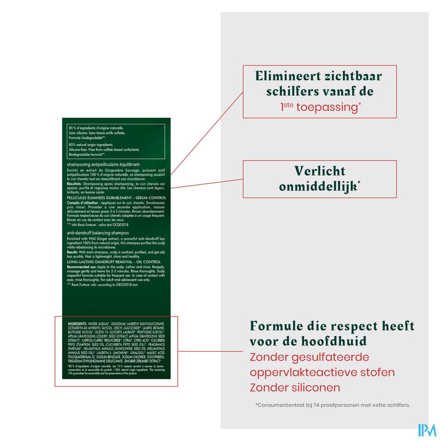 René Furterer Shampooing antipelliculaire pellicules grasse, cuir chevelu gras - Shampoing anti pelliculaire - NEOPUR MICROBIOME EXPERT