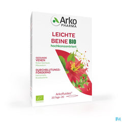Arkopharma Arkofluides Jambes Légères Bio Confort veineux et circulation tonique 20 Ampoules