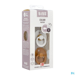 Bibs 1 Sucette Duo Haze/caramel 2