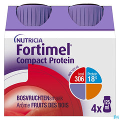 Fortimel Compact Protein Goût Fruits De La Forêt Bouteilles 4x125ml