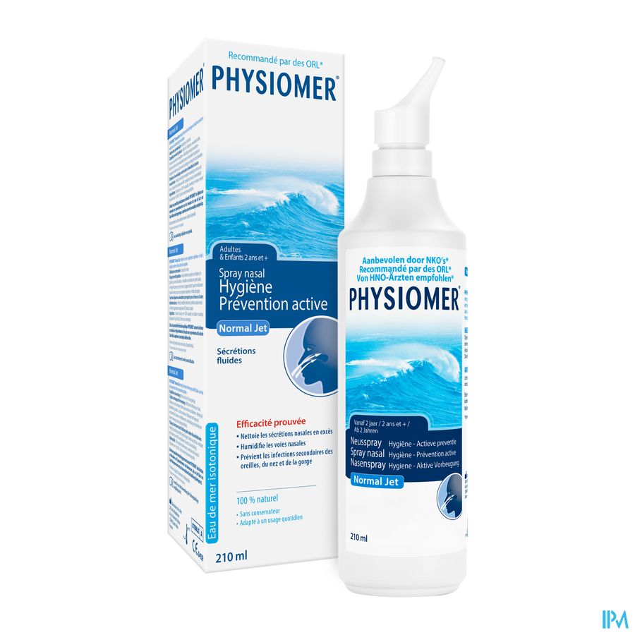 Physiomer® Normal Jet Spray Nasal 210ml-En Cas De Rhume,Nez Bouché Ou Grippe