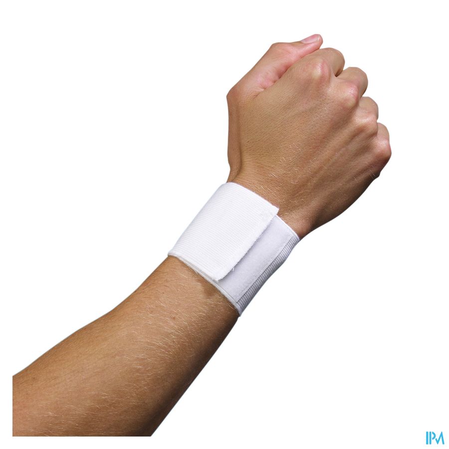 SERRE-POIGNET ELASTIQUE - VELCRO - BLANC \  MEDIUM