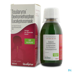 Toularynx Dextromethorphan Eucalyptussmaak 180 ml sirop toux sèche