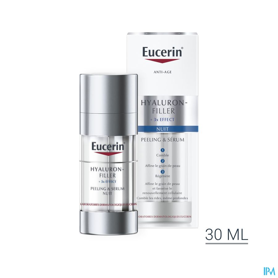 Hyaluron-Filler + 3x Effect Peeling & Serum Nuit Anti-Rides & Anti-Âge avec pompe 30ml