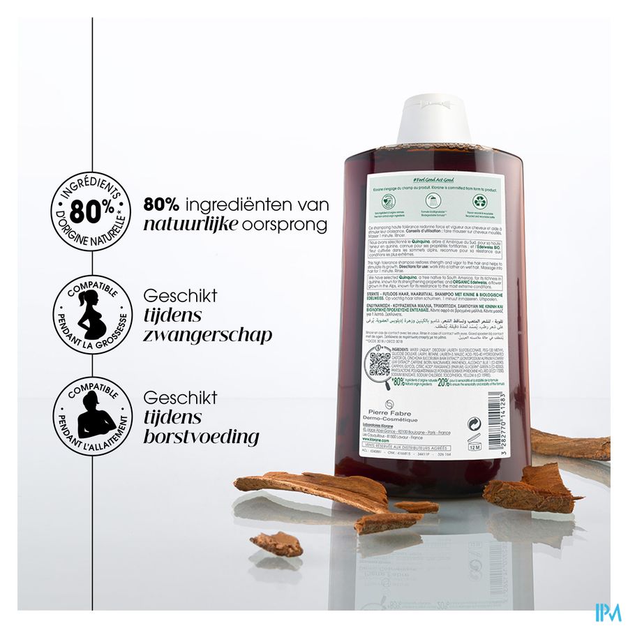 Klorane Quinine Shampooing antichute fortifiant et revitalisant