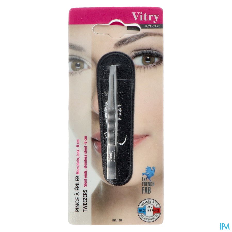PINCE A  EPILER MORS BIAIS INOX