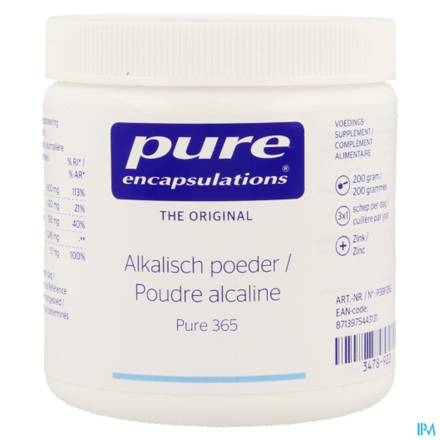 Pure Encapsulations Poudre Alcaline 200g