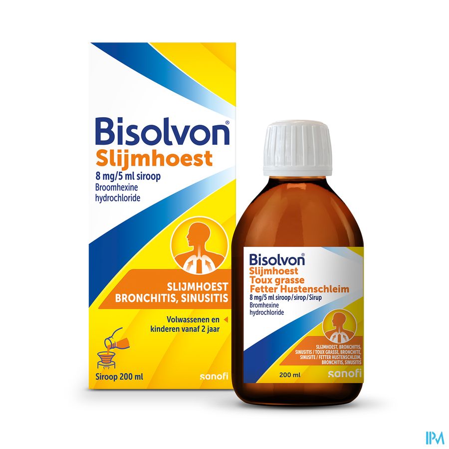 Bisolvon 200ml - Toux grasse, bronchite, sinusite