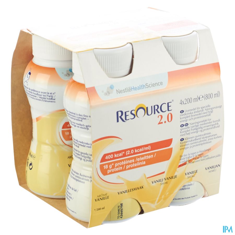 Resource 2.0 Vanille 4x200ml 12100535