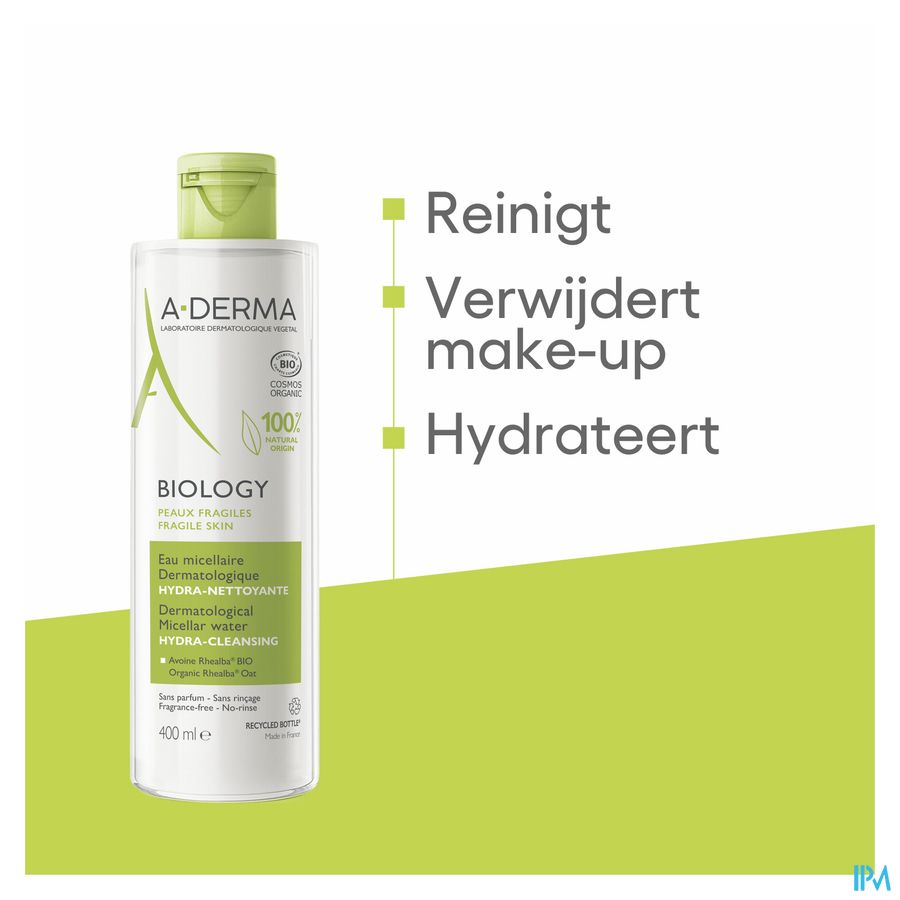 A-DERMA BIOLOGY AC EAU MICELLAIRE - Peau mixte, grasse à tendance acnéique, anti-imperfections