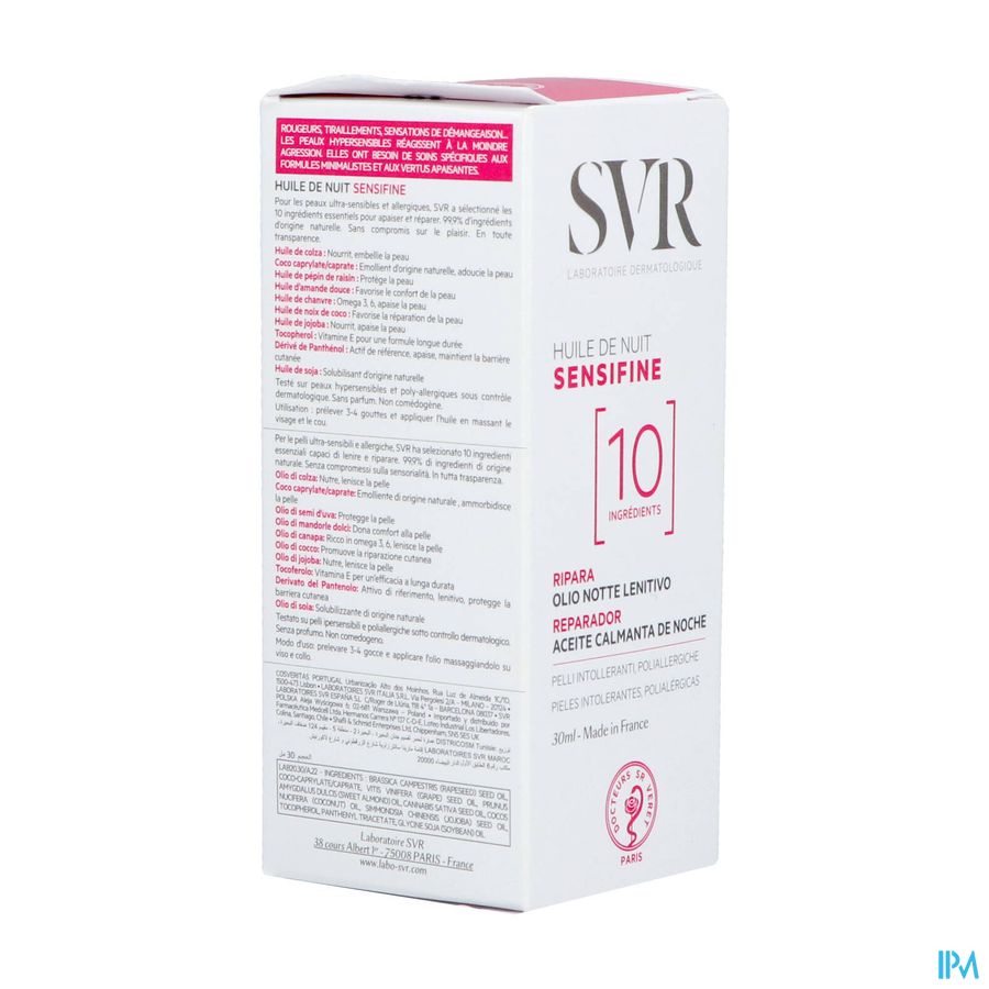 Svr Sensifine Huile Nuit 30ml