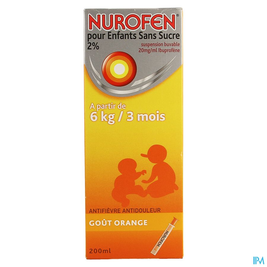 Nurofen Enfant Orange Susp S/sucre 200ml