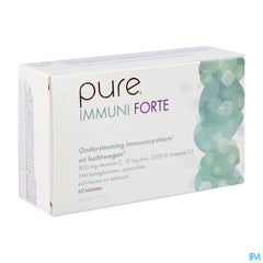 Pure Immuni Forte. Adultes. Vitamine C, D, Zinc, Selenium. Immunité. 60 comprimés.