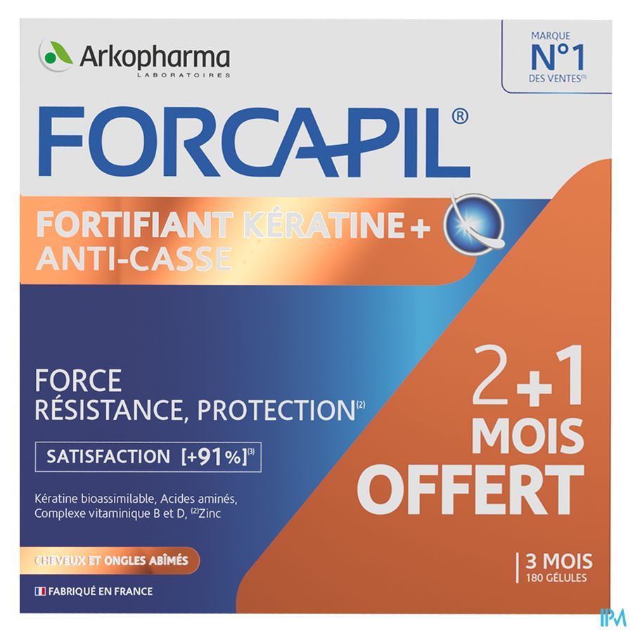 Forcapil Keratine+ Lot Caps 180